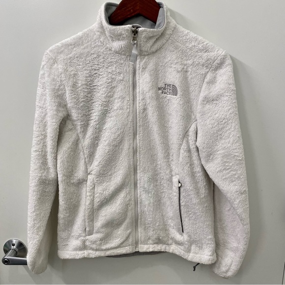 The North Face White Full-Zip Fleece Jacket - Small - Picture 1 of 10